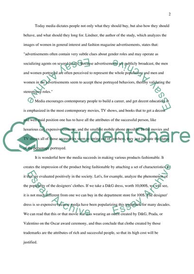 The Media in contemporary culture