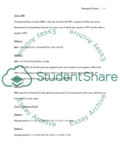 Net Present Value, Payback Period, Internal Rate of Return