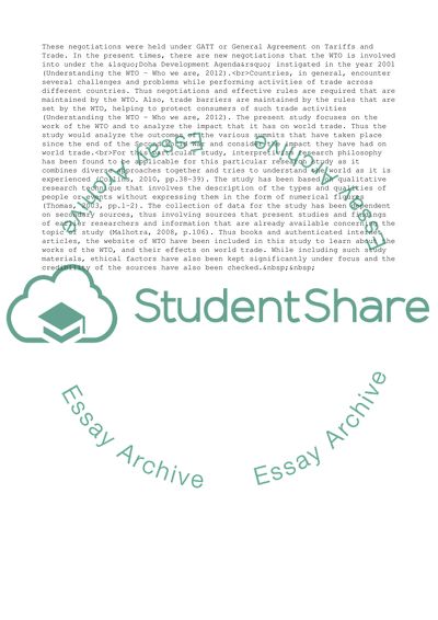 Logistics and Operations Management - The World Trade Organization