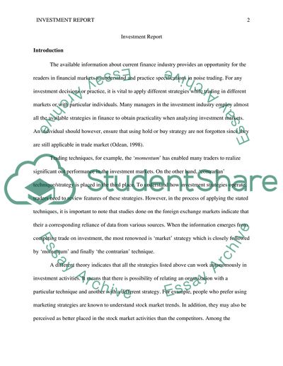 The Available Information about the Current Finance Industry