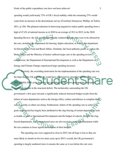 Goal of the Public Expenditure Cuts Has Not Been Achieved