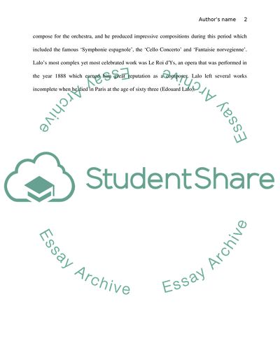 The Recognition of Edouard Lalo