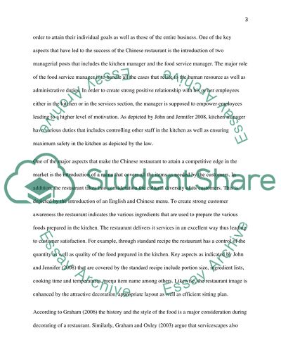 The History and the Style of the Food