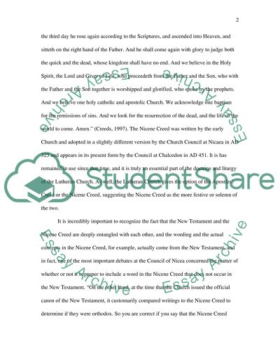 Dominant Theological Issue at Stake in the Resolution of the Nicene Creed