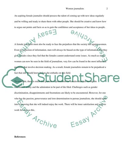 Women and Journalism