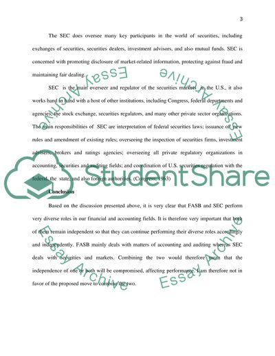 Should the Sec replace the FASB