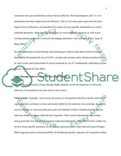 GENE THERAPY (VIRAL AND NON-VIRAL VECTORS)