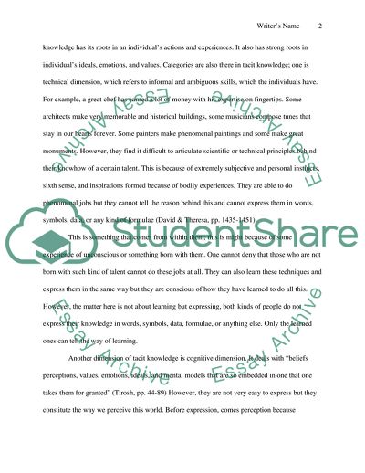 The Definition of Theory of Knowledge