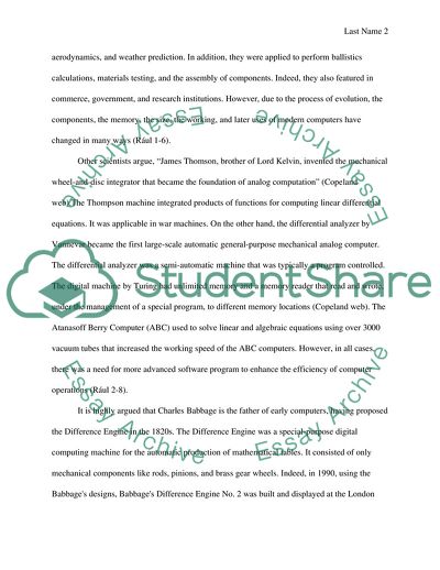 The History of the Computers