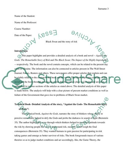 Black Swan and the Story of Risk