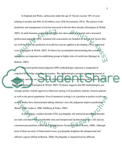 Can Psychological Assessments Predict Desistence From Offending