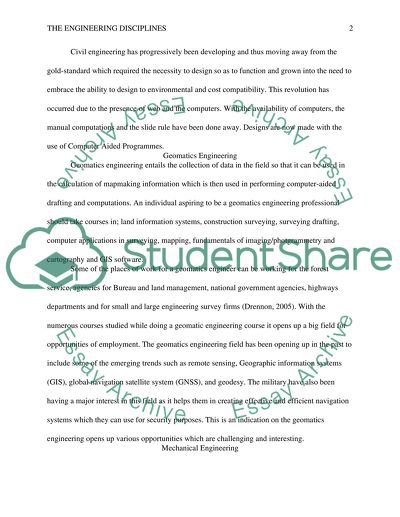 The Engineering Disciplines