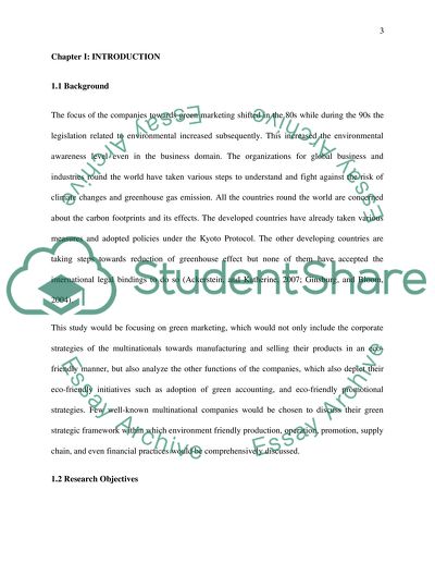 Green Marketing - Corporate Strategies of Multinational Companies