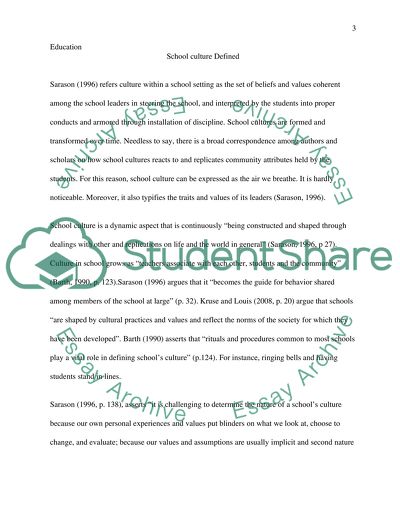 Building and Sustaining School culture