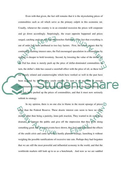 Federal Reserve Dealing with the Dollar