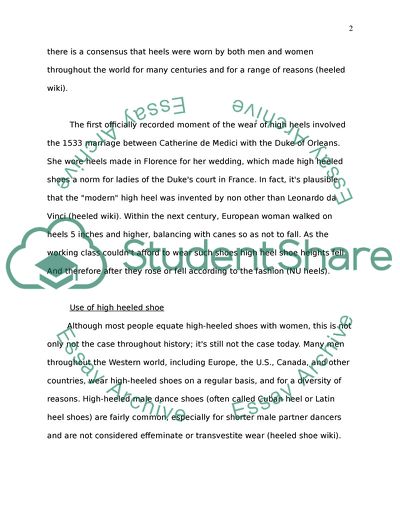 History of High-Heeled Shoe