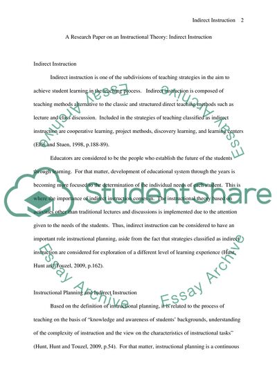 Indirect Instruction for Students