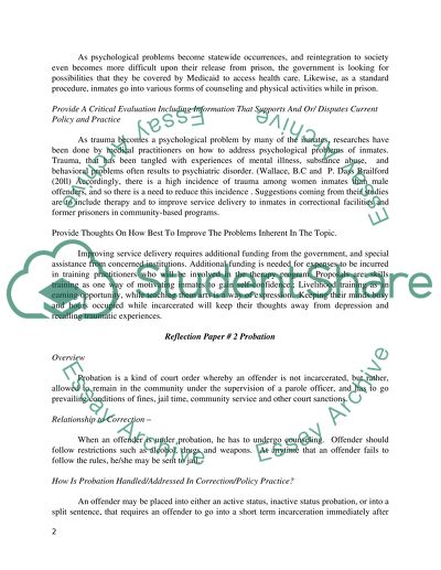 Criminal Justice, Psychology of Imprisonment