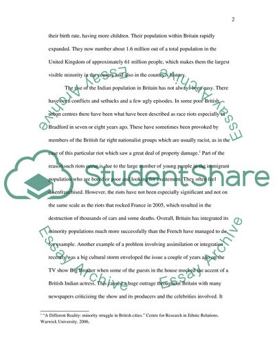 Ethnic group (Indians) In the UK