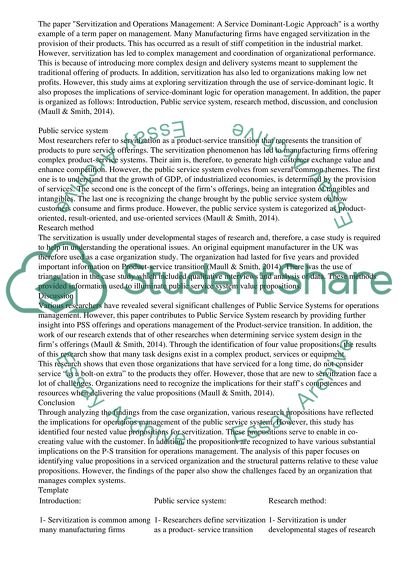 Pros and Cons of Servitization for the Company