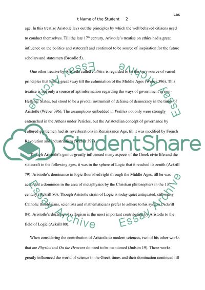 Life and Work of a Famous Greek Thinker