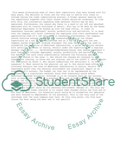 The Operation of Medictest Laboratories