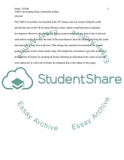 Young Men Christian Association