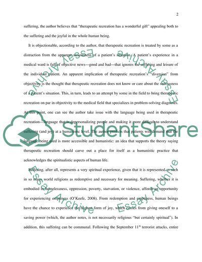 Therapeutic Recreation