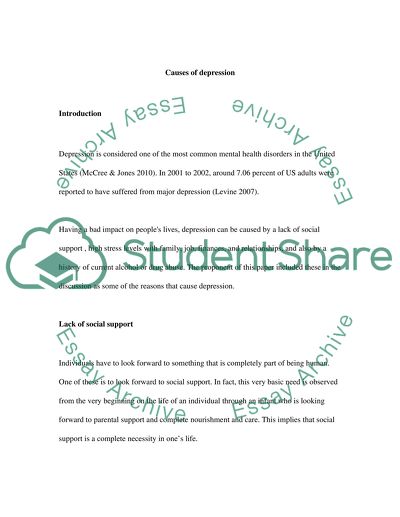 Main Causes of Depression