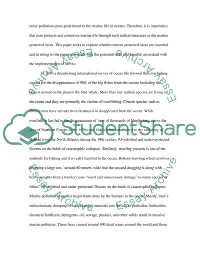 The worlds oceans, Should Ocean Protected Areas Exist