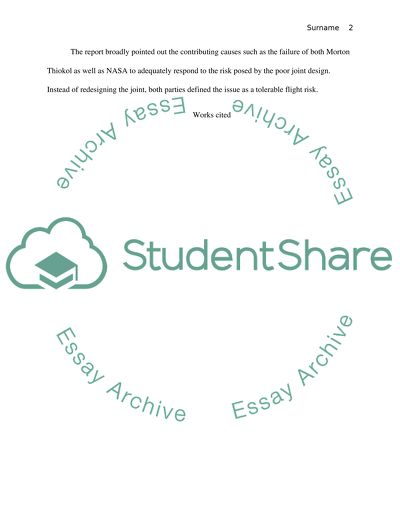 The Tragedy of the Space Shuttle Challenger