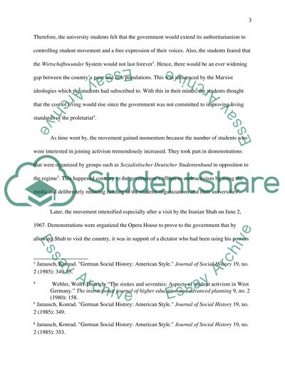 Social history-German student movement