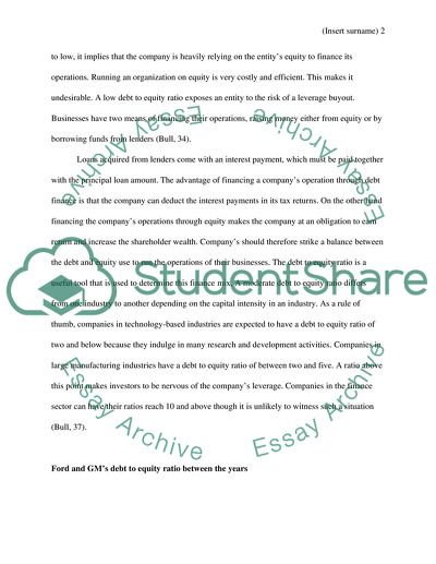 Debt to Equity Ratio