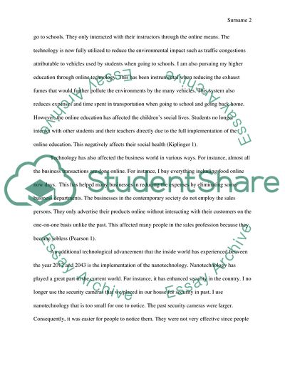 The Changes in the Technological and Economic Worlds: Reduction of the Business Expenses