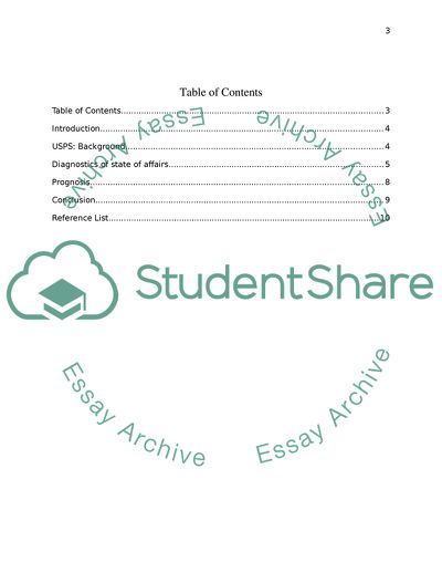 Sustainably of the Business Model of US Postal