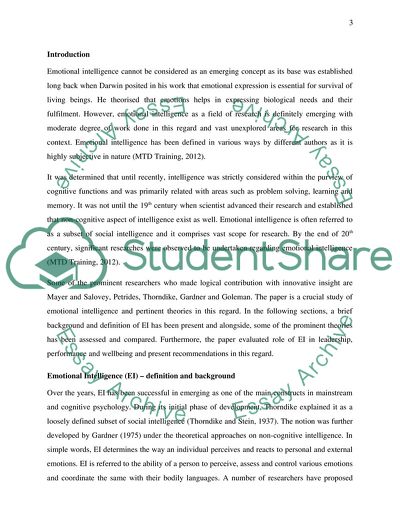 Emotional Intelligence and Leadership