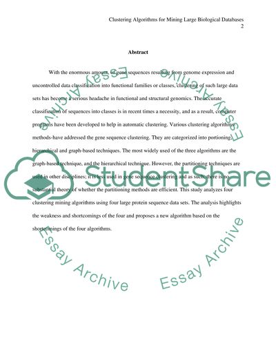 Efficiency of Clustering Algorithms for Mining Large Biological Data Bases