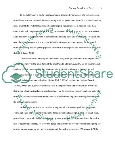 Nuclear Arms Race is better than Nuclear Arms Reduction for World Peace