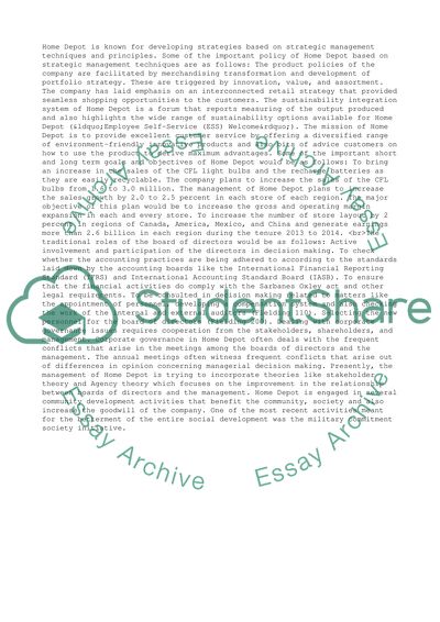 Competitive and Strategic Analysis of Home Depot