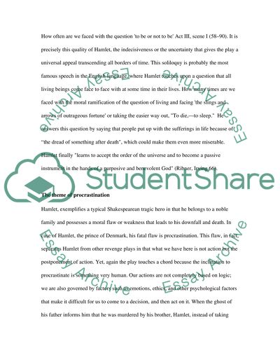 Enduring Themes in Hamlet