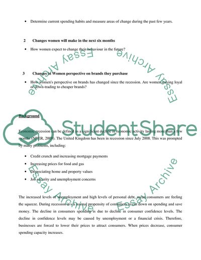 Recession and Consumer Spending Habits in the Clothing Indusrty