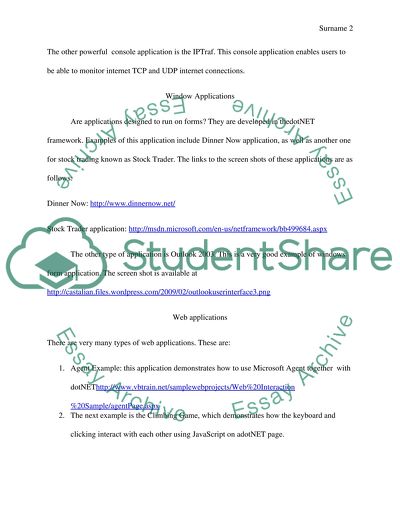 Console and Window Applications