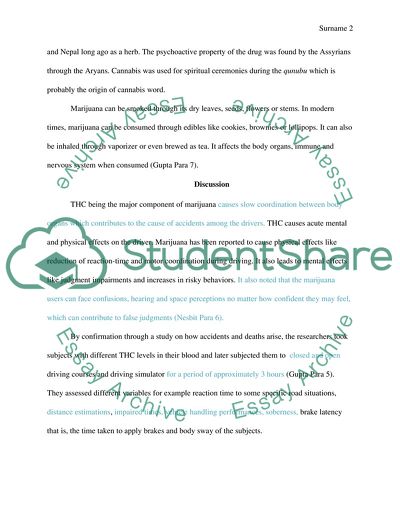 Marijuana: Impairing Drivers