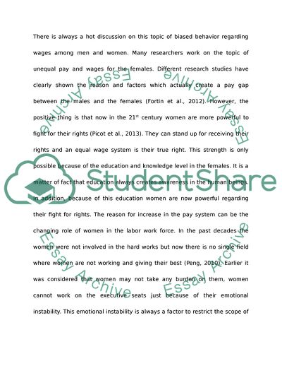 Why Lower Wages for Women as Compare to Men