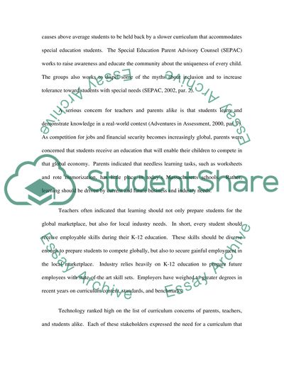 Curriculum Relevancy