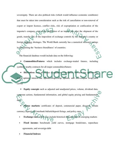 Financial Factors for Forecasting