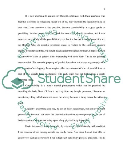 Substance Dualism Theory Rehearsal