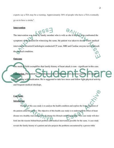 The Nature of Disease Experienced by David Roy