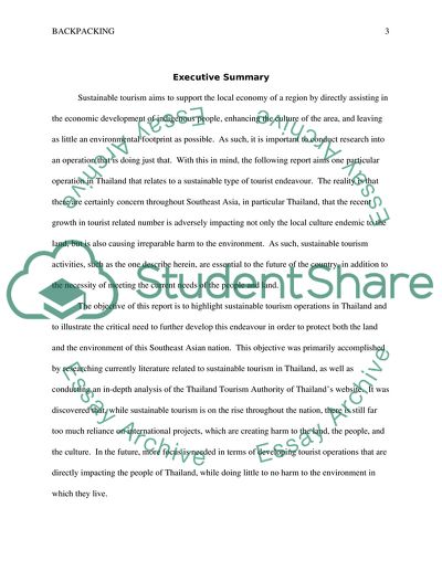 Sustainable Tourism in Thailand