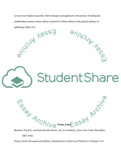 Editing Practices of Robert Loomis and Strauss-Gabel